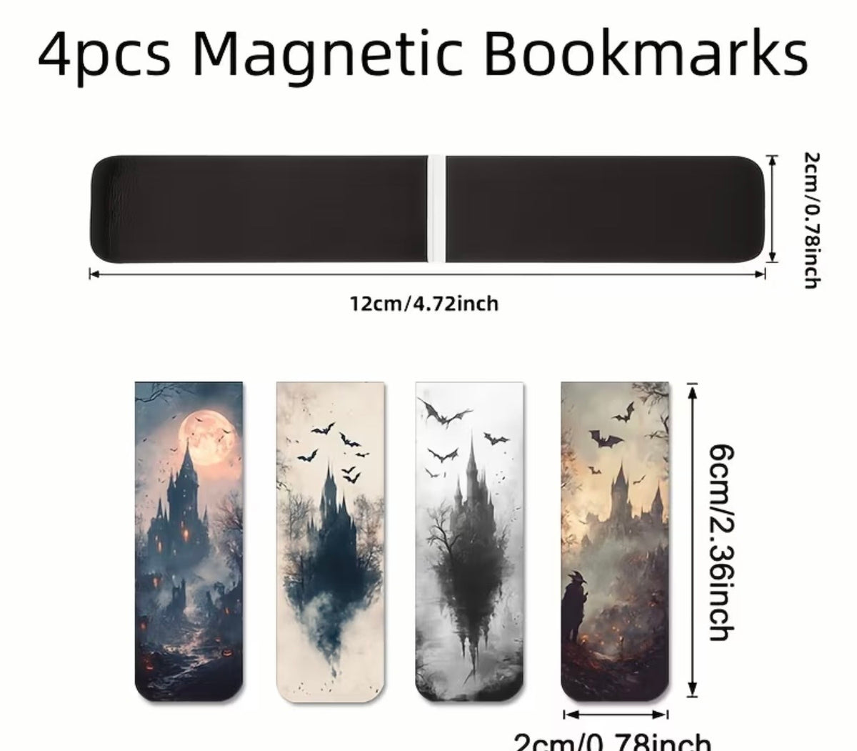 Gothic Magnetic Bookmark Set