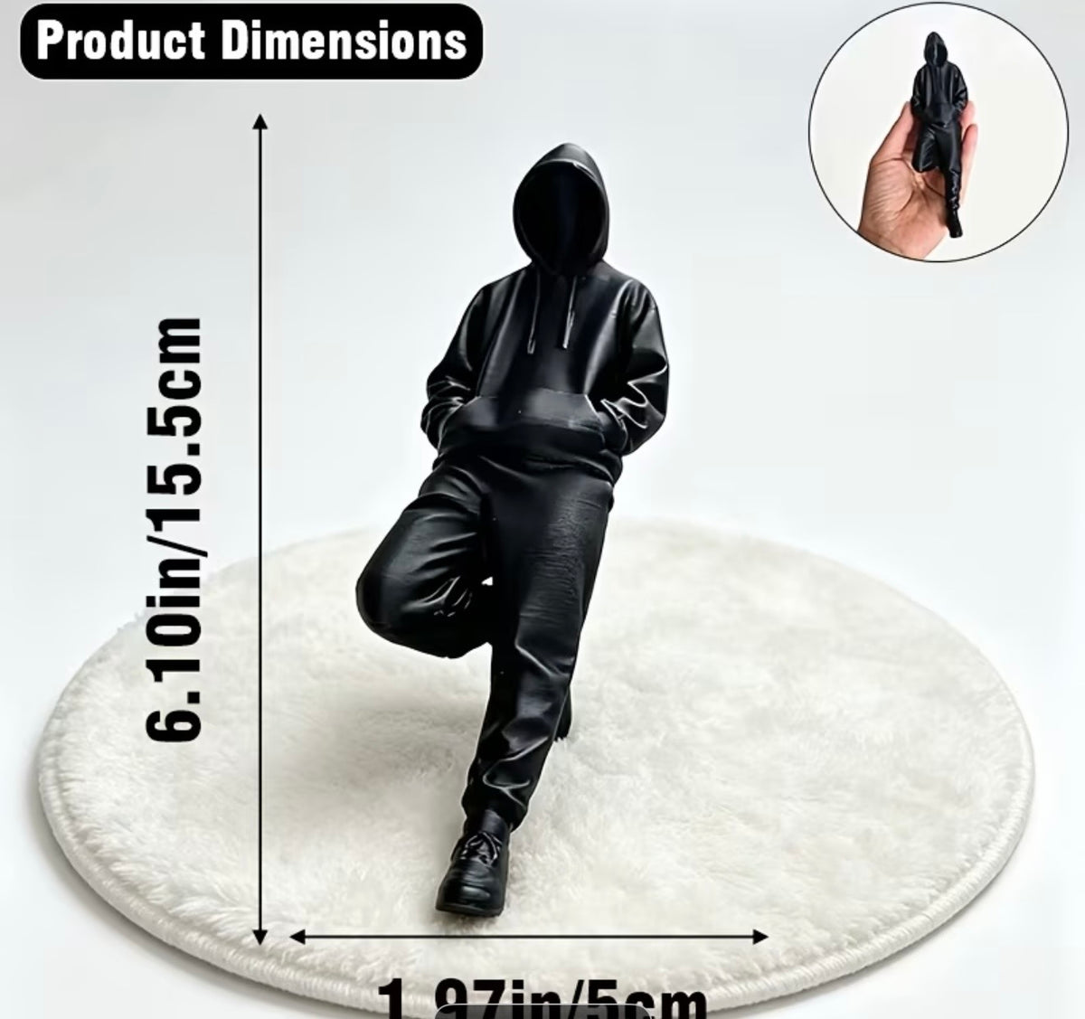 Gothic Hooded Figure Shelf Decor