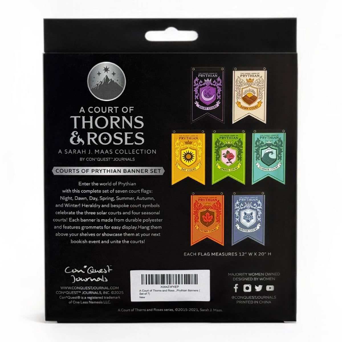 ACOTAR: Courts of Prythian Banner Flag Set (12'' x 20'')