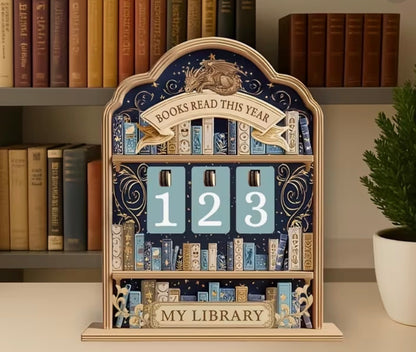 Wooden Book Reading Tracker