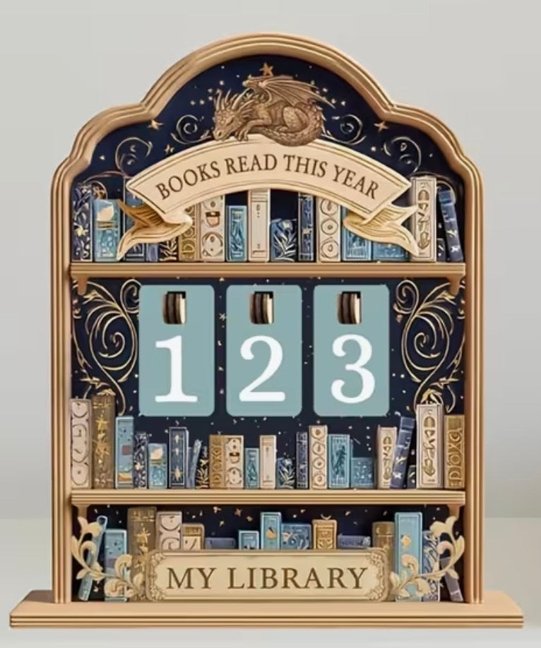 Wooden Book Reading Tracker