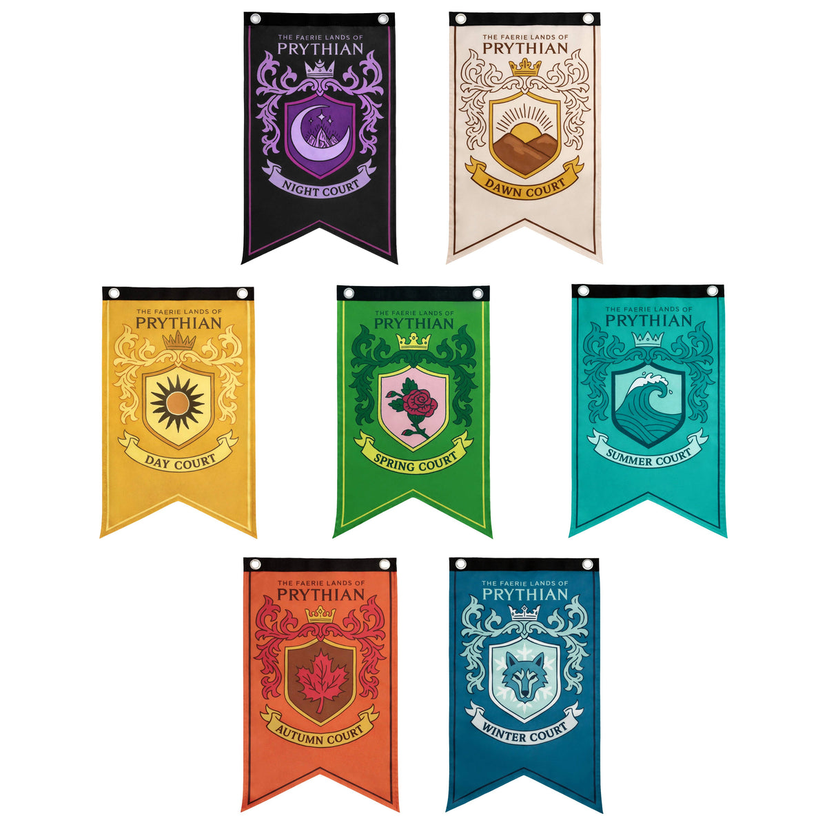 ACOTAR: Courts of Prythian Banner Flag Set (12'' x 20'')