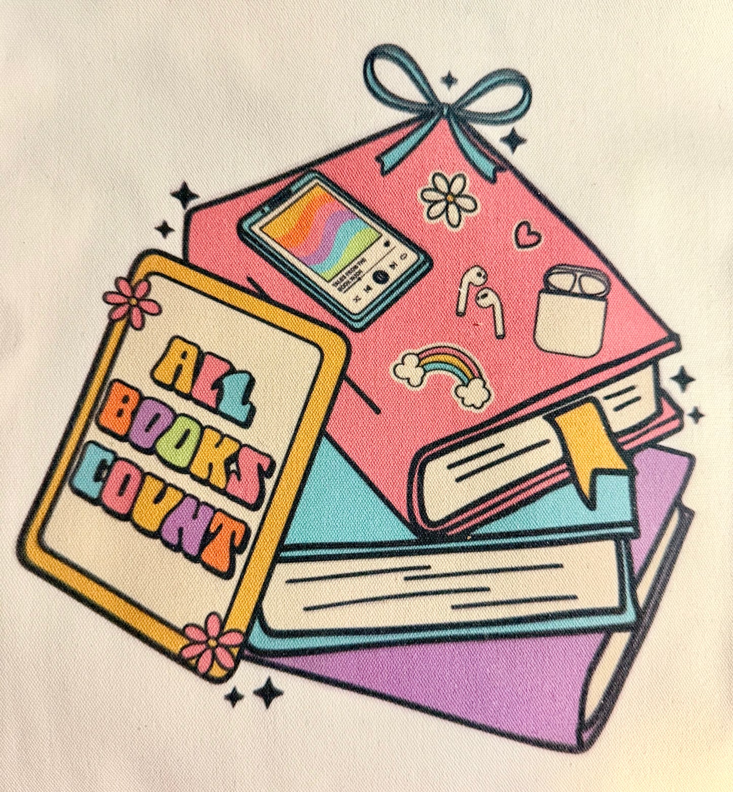 Canvas Book Tote Bag