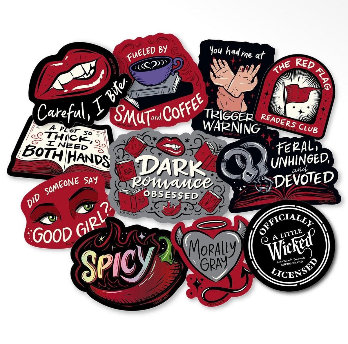 A Little Wicked Vinyl Decals Set of 10