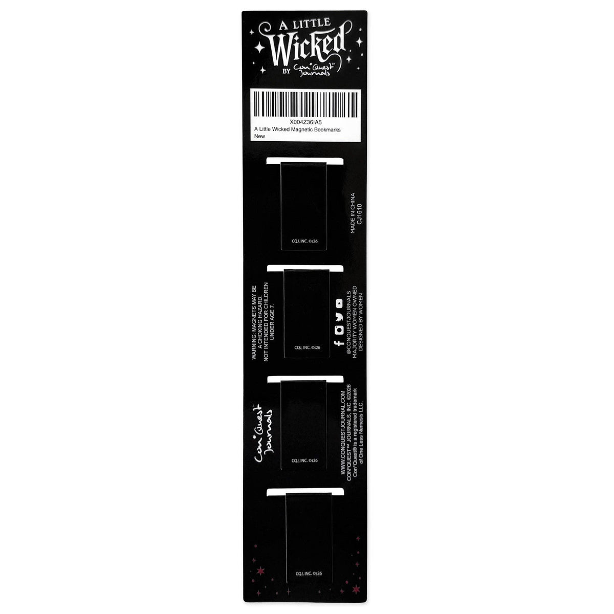 A Little Wicked Magnetic Bookmarks (4-Pack) (Original Artwork) (Original Artwork)